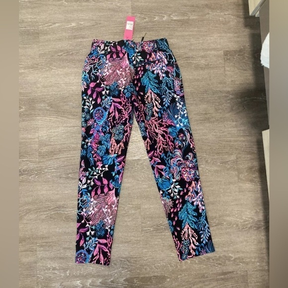 Lilly Pulitzer Emora Pants Joggers Onx Twilight XXS NWT - Picture 6 of 7